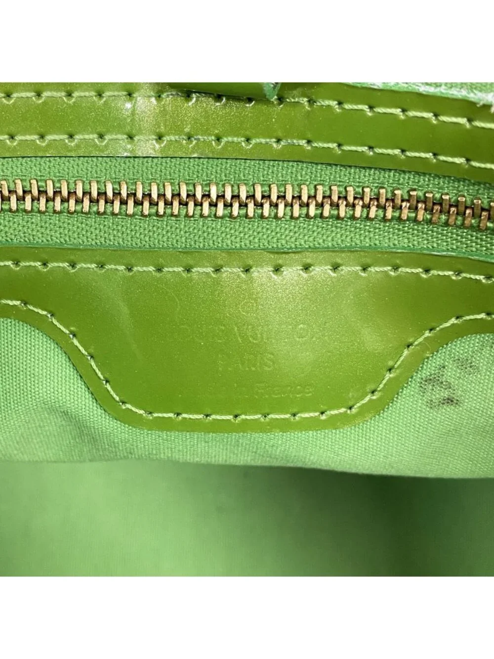 Louis Vuitton Handbag Vernis Wilshire Blue Bird Vert Cles Dies